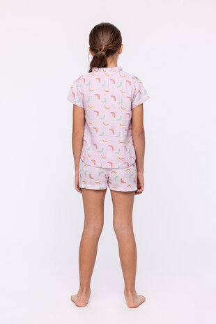 Meisjes-Dames Pyjama, boomerang print 241-10-WPJ-W/937 