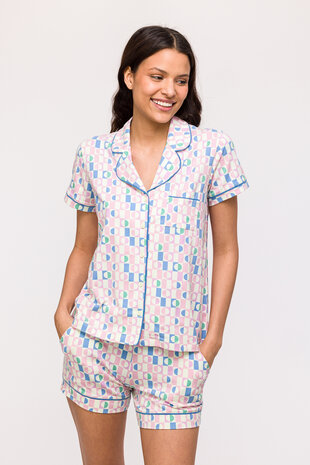 Meisjes-Dames Pyjama geometrische print 241-12-YPE-Z/915