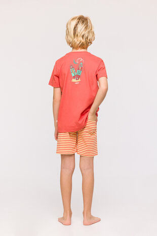 Jongens Pyjama,baksteenrood 241-10-PSS-S/537 