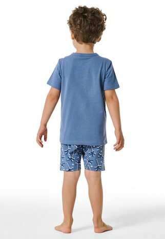 Jongens Pyjama KM Jeansblauw 181067-816