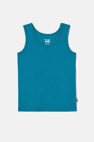 252-10-VES-Z/795 Jongens singlet, groenblauw