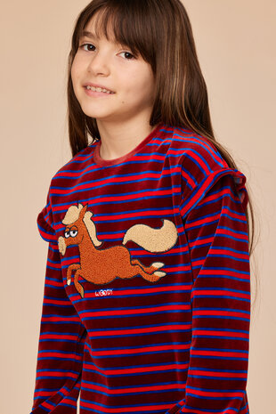 252-10-PDL-V/919 Meisjes pyjama rode streep
