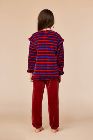 252-10-PDL-V/919 Meisjes pyjama rode streep
