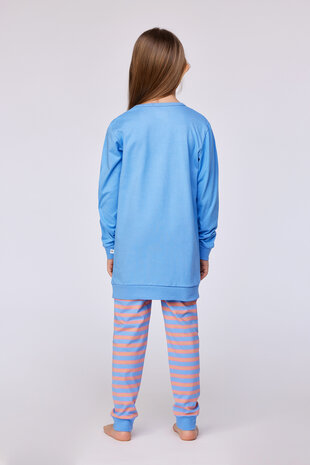 252-10-POP-S/863 Meisjes - dames pyjama blauw