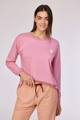 252-10-YPA-Z/404 Dames pyjama roze
