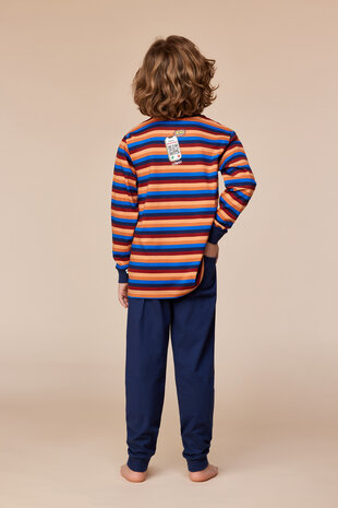 252-10-PLC-S/913 Jongens-Heren Pyjama,multicolor streep