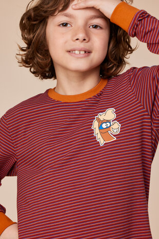 252-10-PLC-V/936  Jongens-Heren Pyjama, rode streep