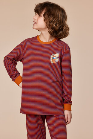 252-10-PLC-V/936  Jongens-Heren Pyjama, rode streep