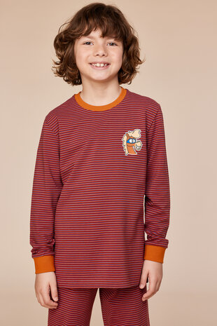 252-10-PLC-V/936  Jongens-Heren Pyjama, rode streep