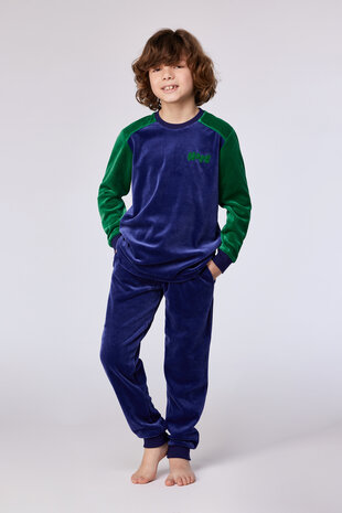 252-10-QRM-V/897 Jongens-Heren Pyjama,donkerblauw