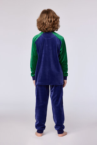 252-10-QRM-V/897 Jongens-Heren Pyjama,donkerblauw