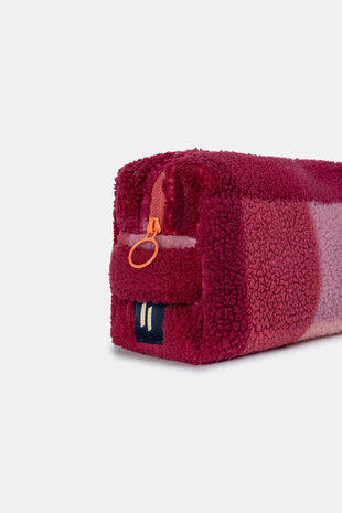 252-52-MBB-M/986 Tas,teddy ruit framboos