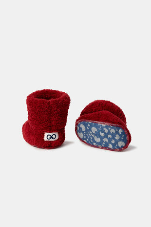 252-10-BOO-M/495 Pantoffels donkerrood