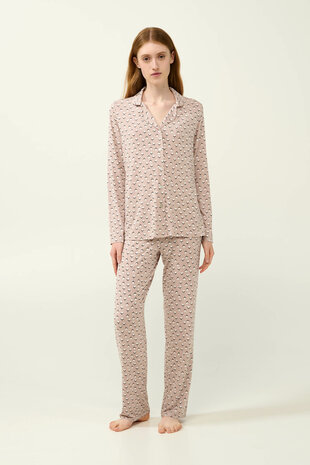 Pyjama Set Beige Peach 23072 505