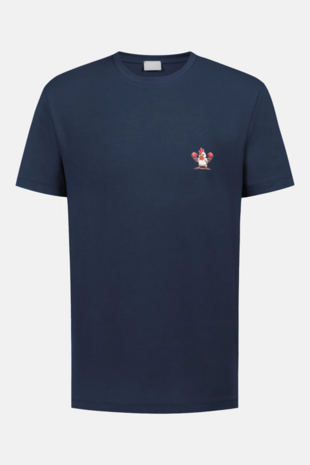 Herenpyjama korte mouw sporty chicken yacht blue 2210018+2220061 668