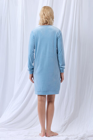 252-51-TDA-V/981 Slaapkleed,fijn streepje blauw