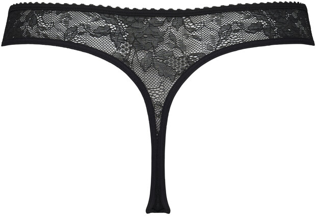 Peekaboo Black and sand thong 4cm 37473