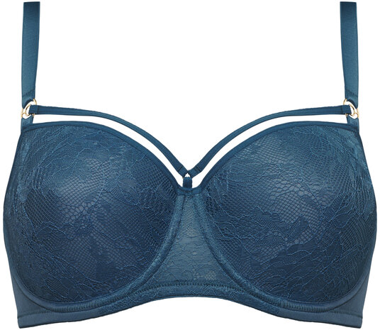 Space Odyssey balcony padded bra teal lace 374501