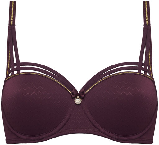 Dame De Paris balcony padded bra aubergine whisper 37400