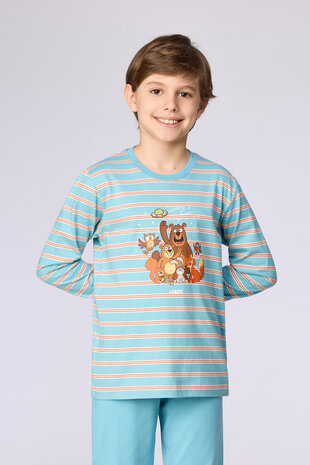 262-10-PLC-Z/904  Jongens-Heren pyjama,blauwe streep
