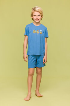 Jongens-Heren Pyjama,blauw 241-10-PUS-S/825