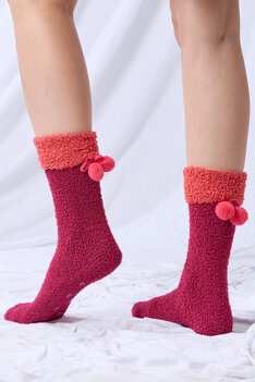 252-50-TER-H/482 Sokken, wijnrood